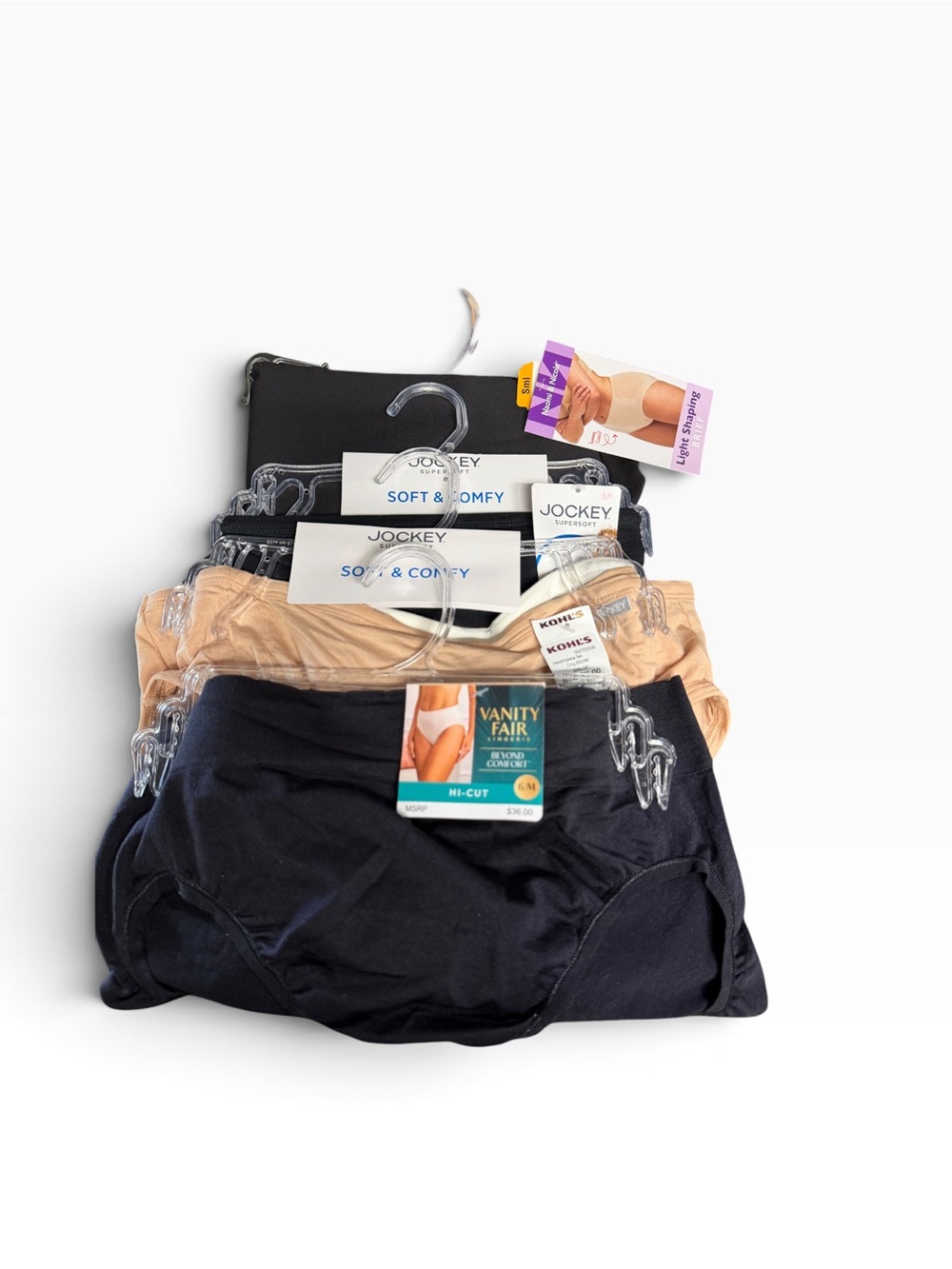 Mixed Lot 6 Pair Of Women’s Size 6 M Panties Jockey Vanity Fair Naomi & Nicole